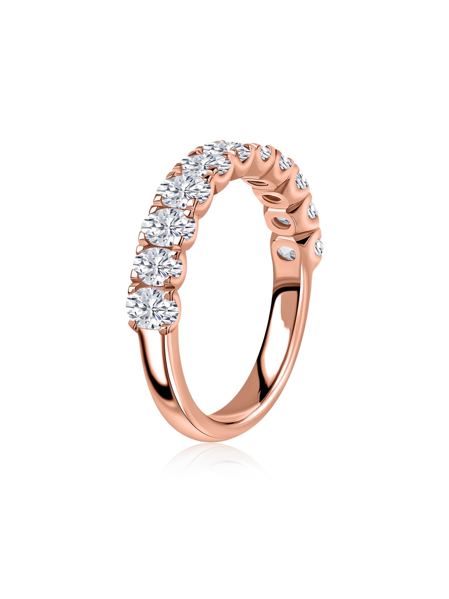 Lab Diamond Oval Wedding Band Ring