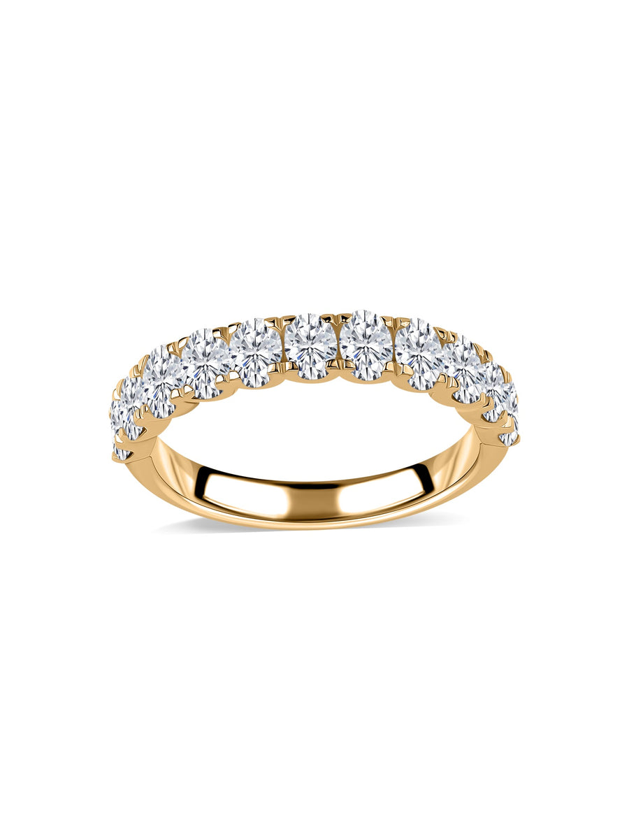 Lab Diamond Oval Wedding Band Ring