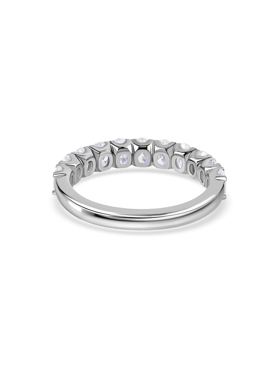 Lab Diamond Oval Wedding Band Ring