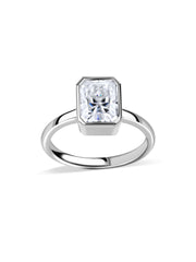 Timeless Grace Emerald-Cut Lab Grown Diamond Gold Ring