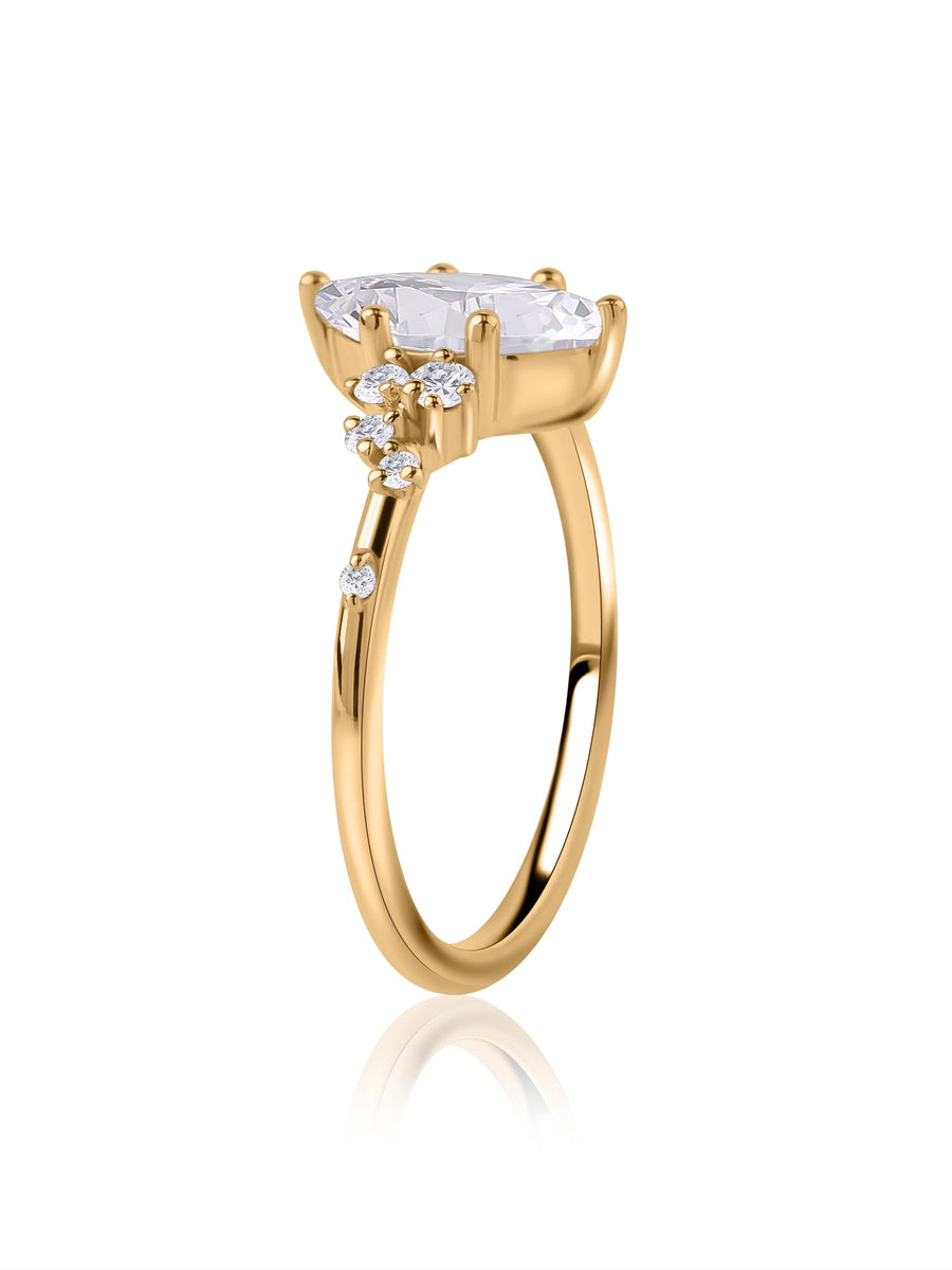 Dreamlit Marquise Lab Grown Diamond Gold Ring