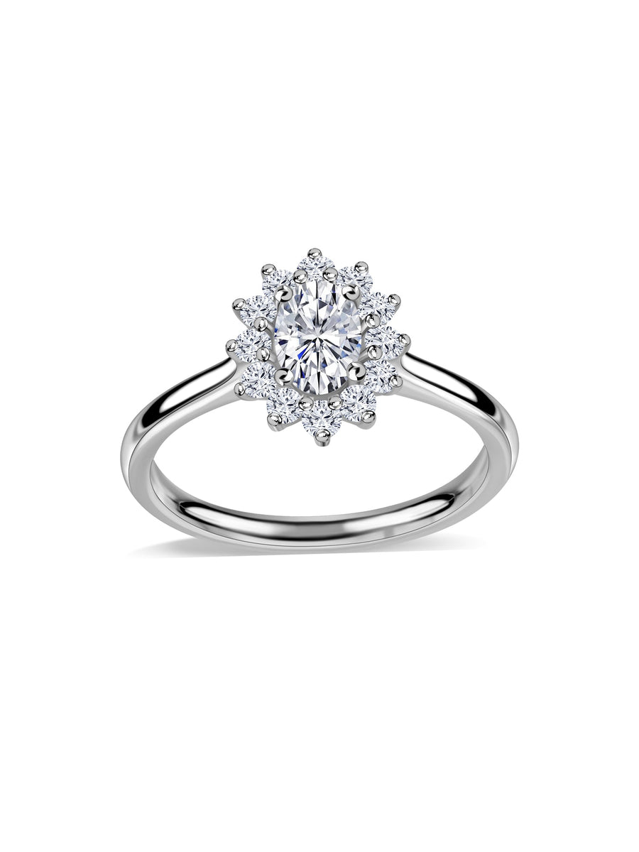 Blossom Shine Floral Lab Grown Diamond Gold Ring