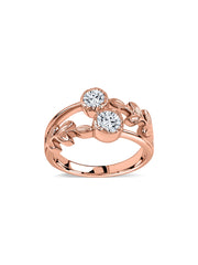 Golden Bloom Floral Lab Grown Diamond Gold Ring
