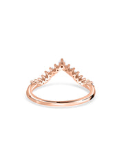 Sparkle Curve Lab Grown Diamond Chevron Gold Ring