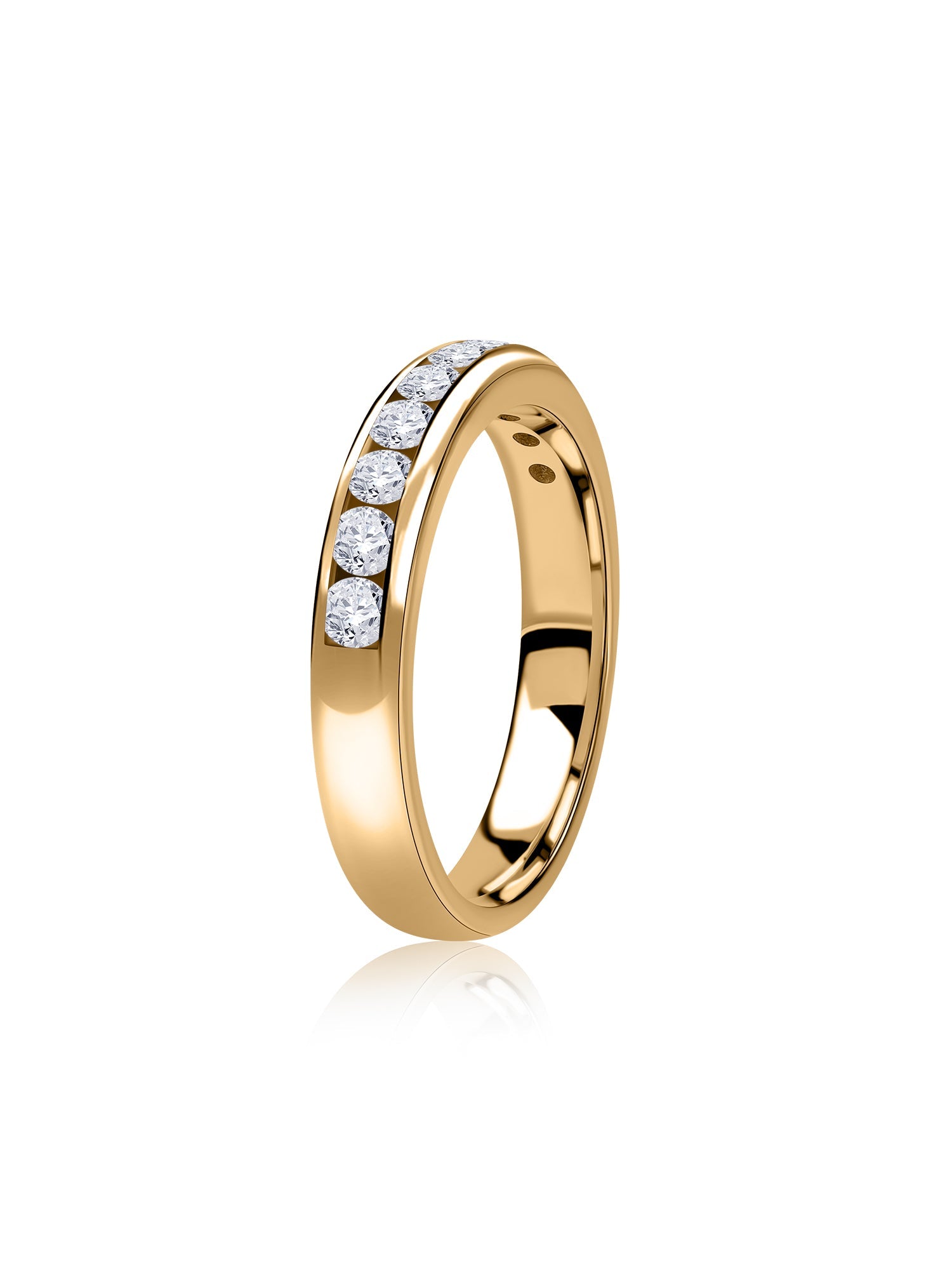 Radiant Line Lab Grown Diamond Gold Band Ring