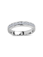 Radiant Line Lab Grown Diamond Gold Band Ring