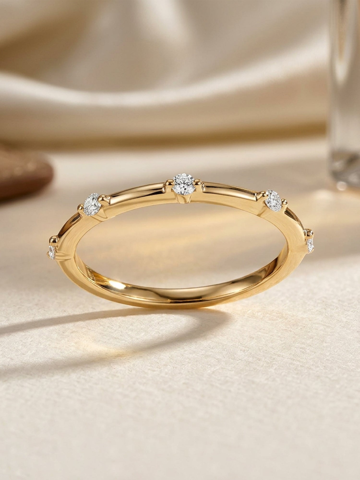 Starlit Spark Lab Grown Diamond Gold Ring