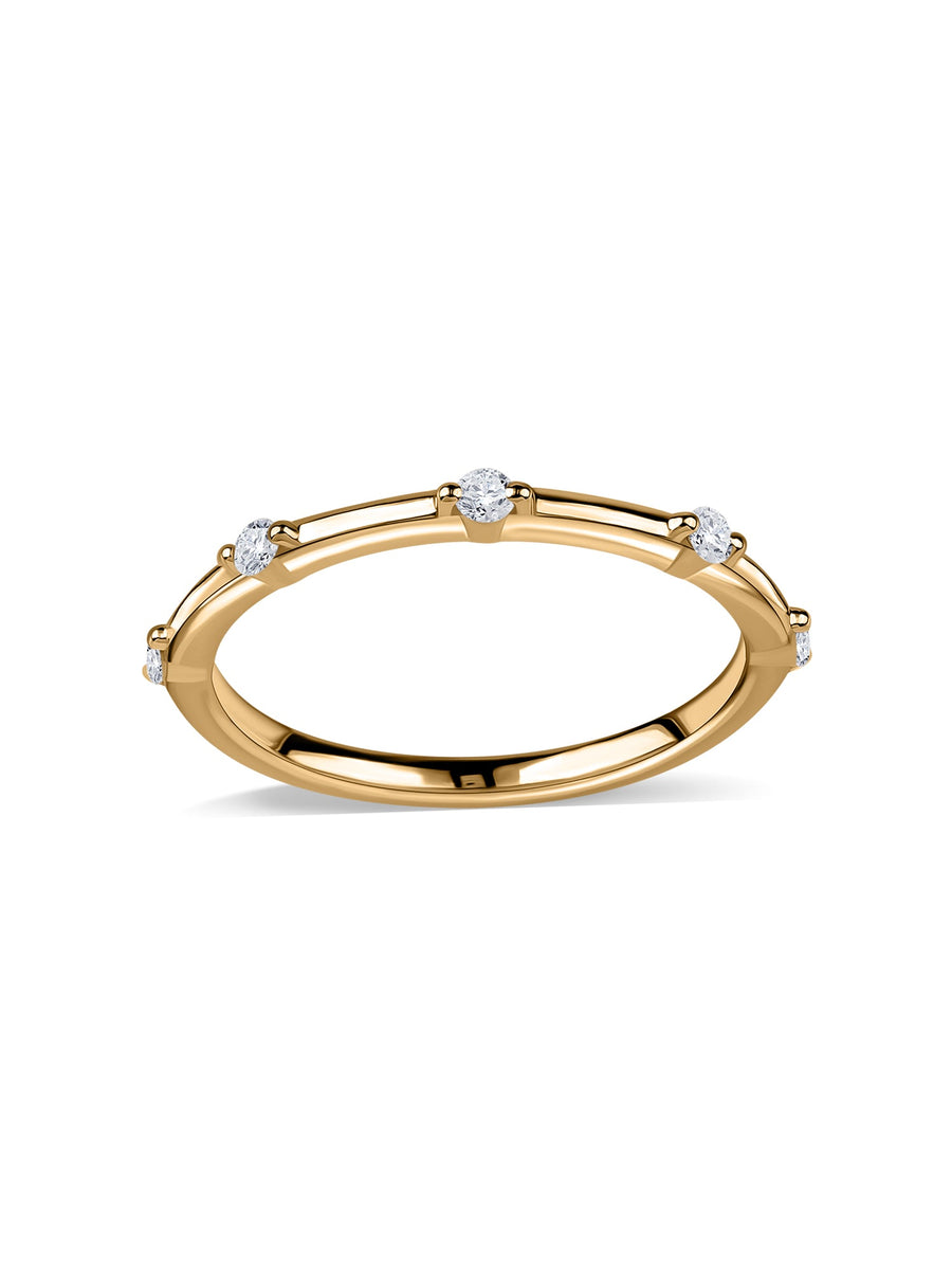 Starlit Spark Lab Grown Diamond Gold Ring