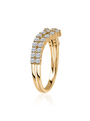 Heartshine Curve Lab Grown Diamond Gold Ring