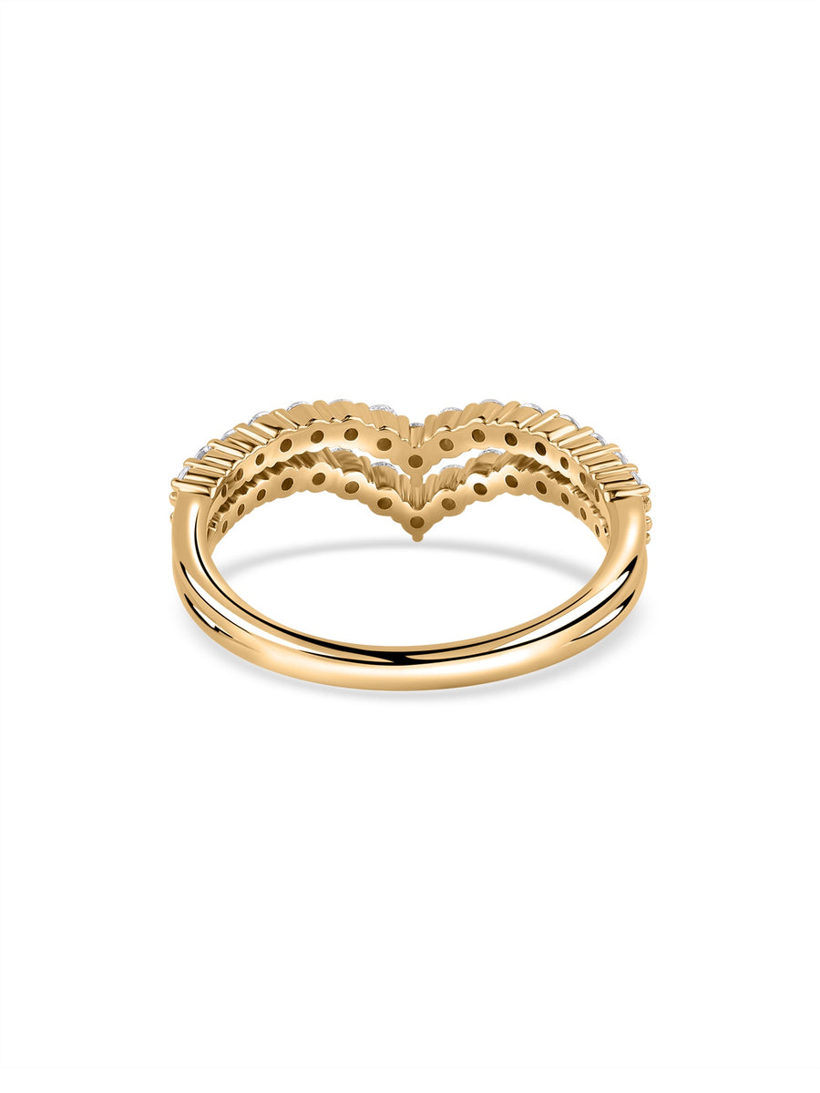 Heartshine Curve Lab Grown Diamond Gold Ring