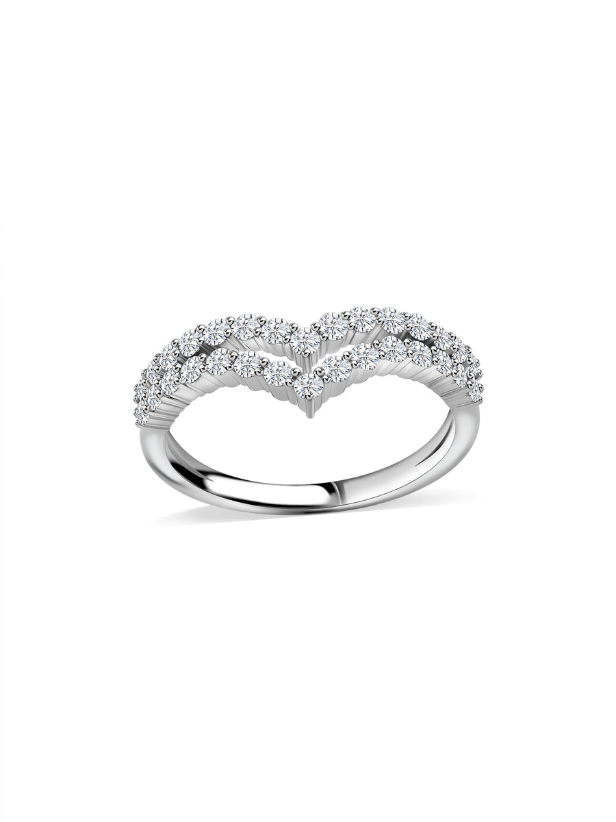 Heartshine Curve Lab Grown Diamond Gold Ring