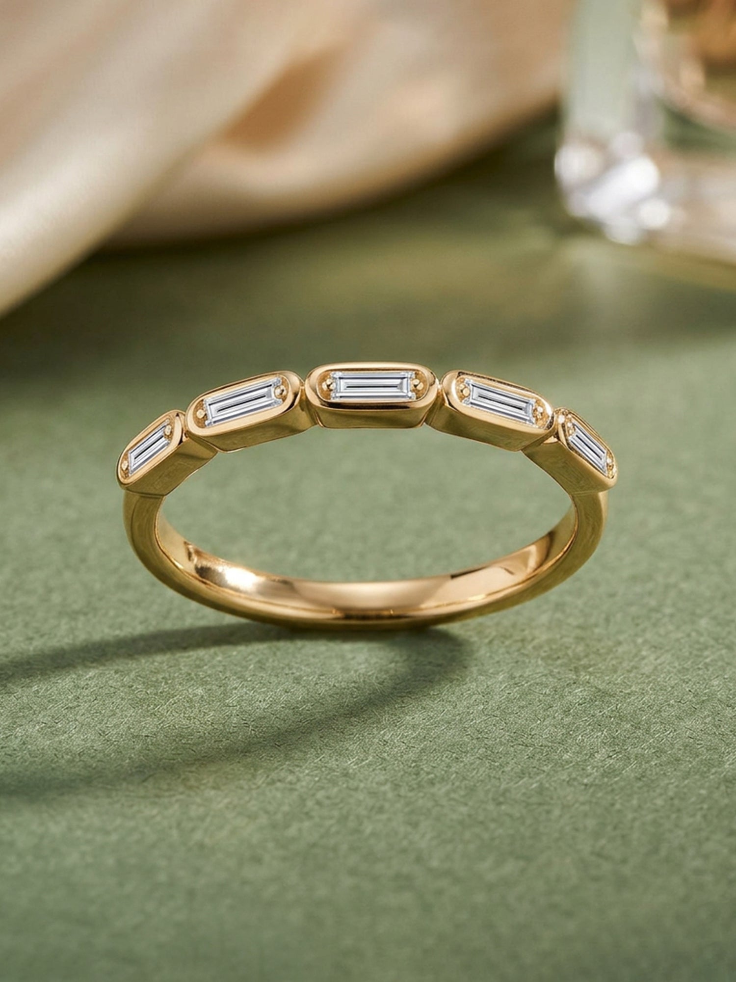 Golden Gleam Lab Grown Diamond Band Ring