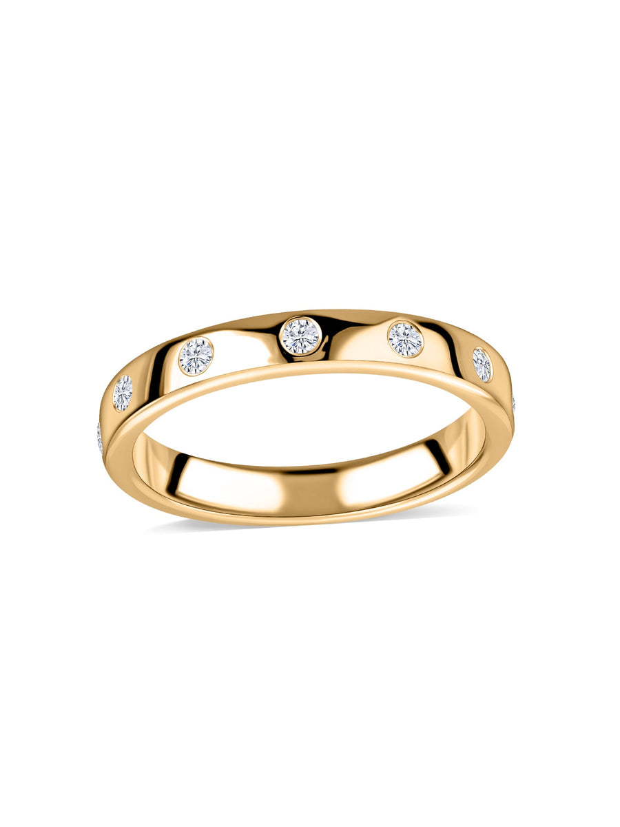 Pure Shine Bezel Lab Grown Diamond Gold Ring