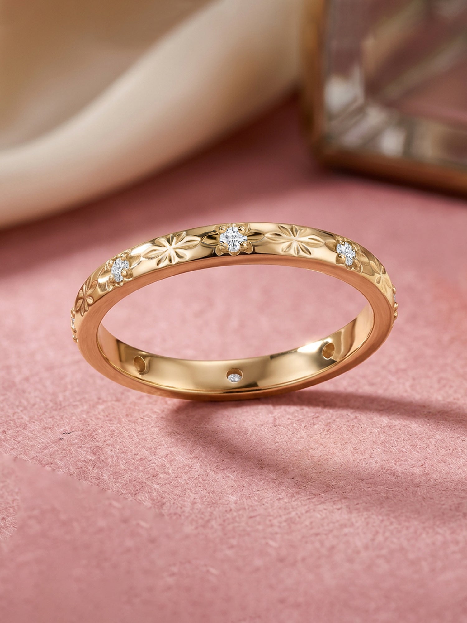 Whisper Shine Lab Grown Diamond Gold Band