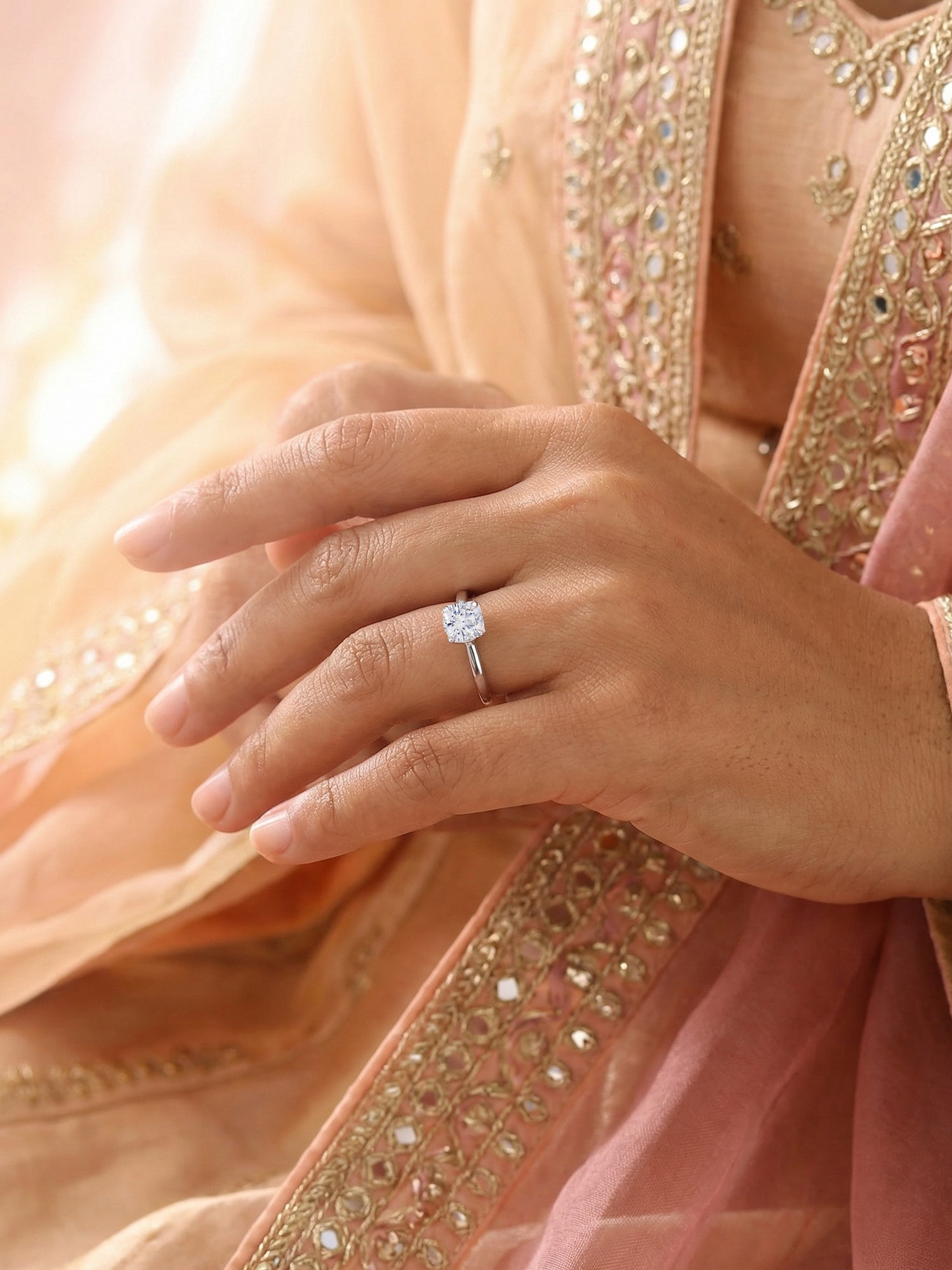 Pure Grace Adjustable Solitaire Ring