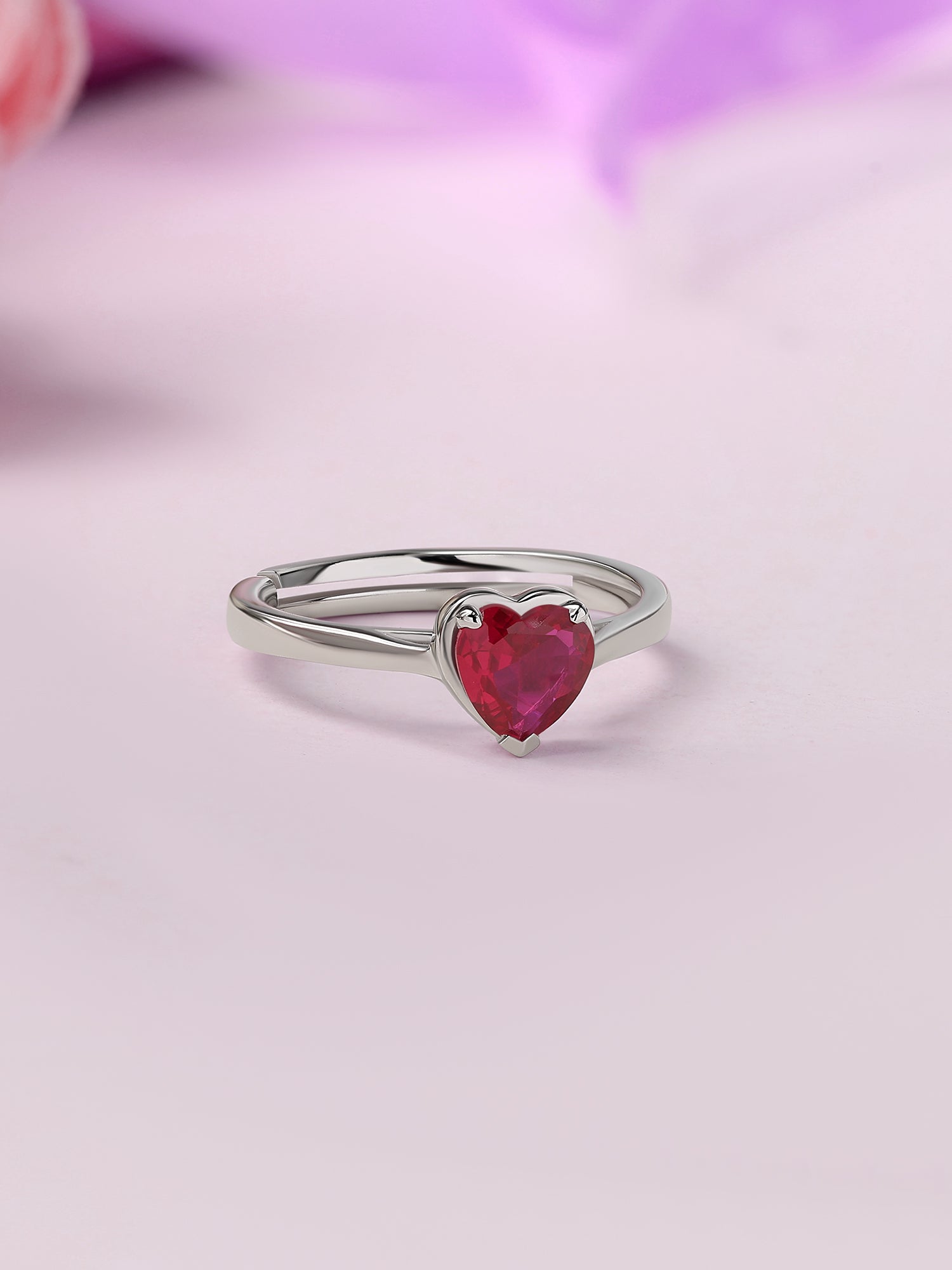 Eternal Romance Red Heart CZ Ring