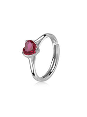 Eternal Romance Red Heart CZ Ring