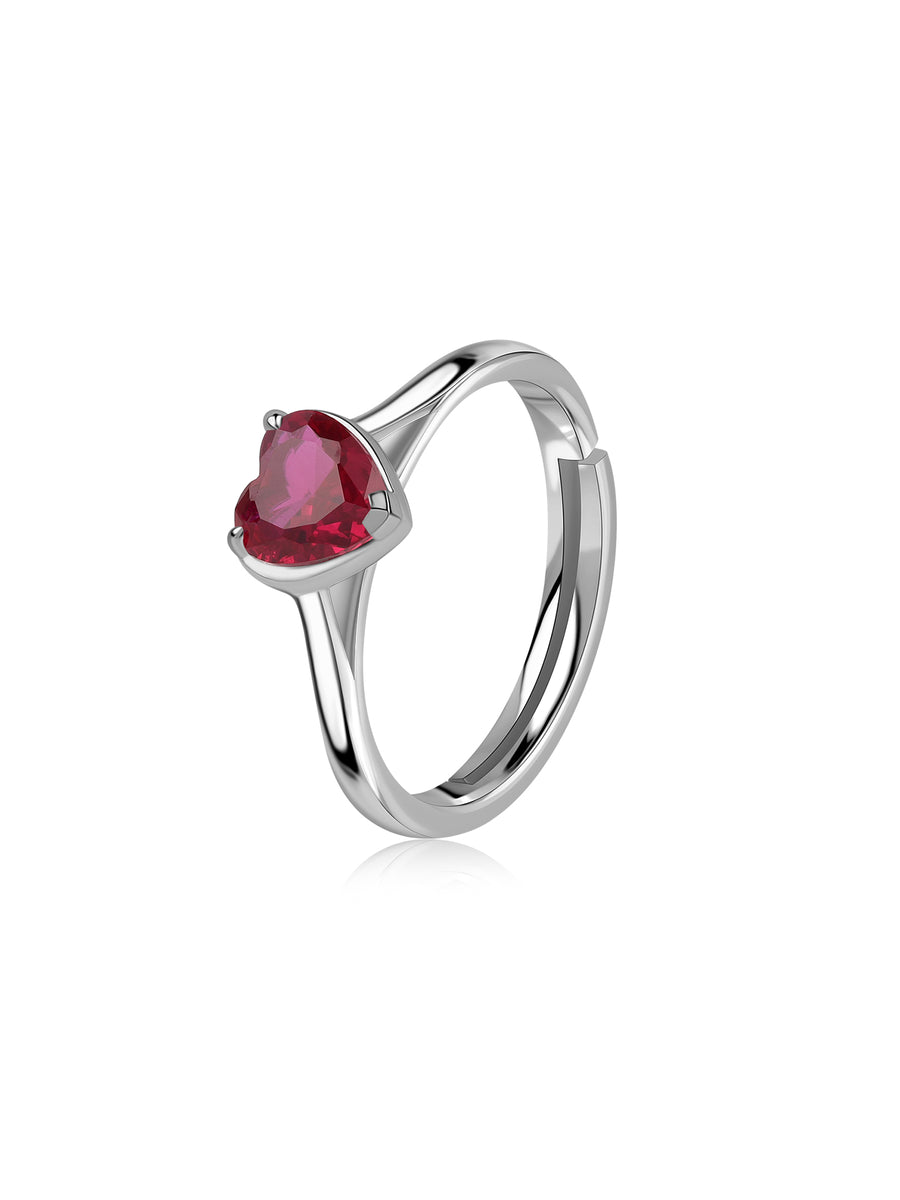 Eternal Romance Red Heart CZ Ring