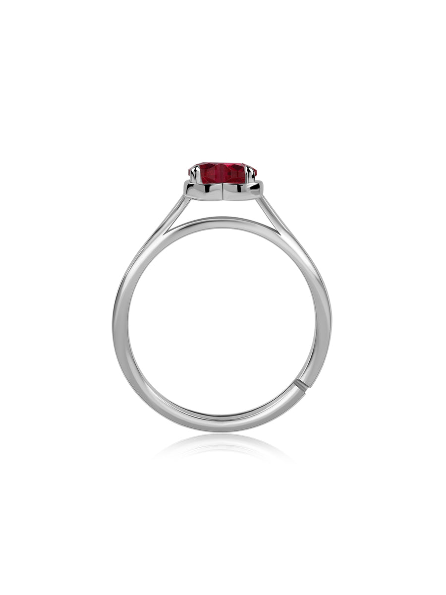 Eternal Romance Red Heart CZ Ring