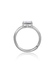 Classic Octagon Shine Silver Ring