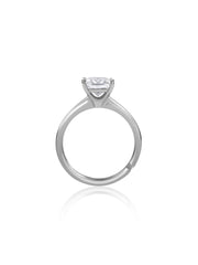 Signature Square Sparkle Silver Ring