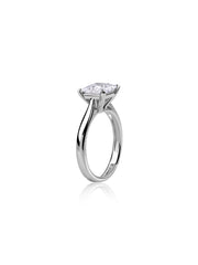 Silver White Princess CZ Ring