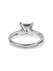 Silver White Princess CZ Ring