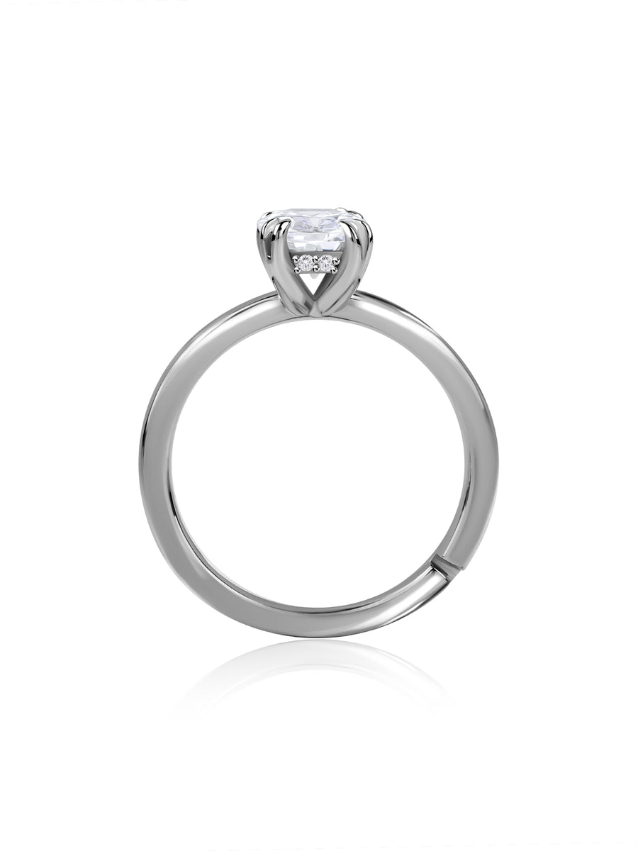Celeste Glow Adjustable Silver Solitaire Ring