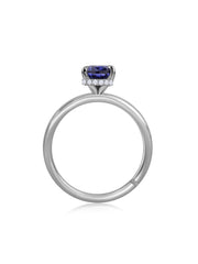Tanzanite Teardrop Silver Elegance Ring