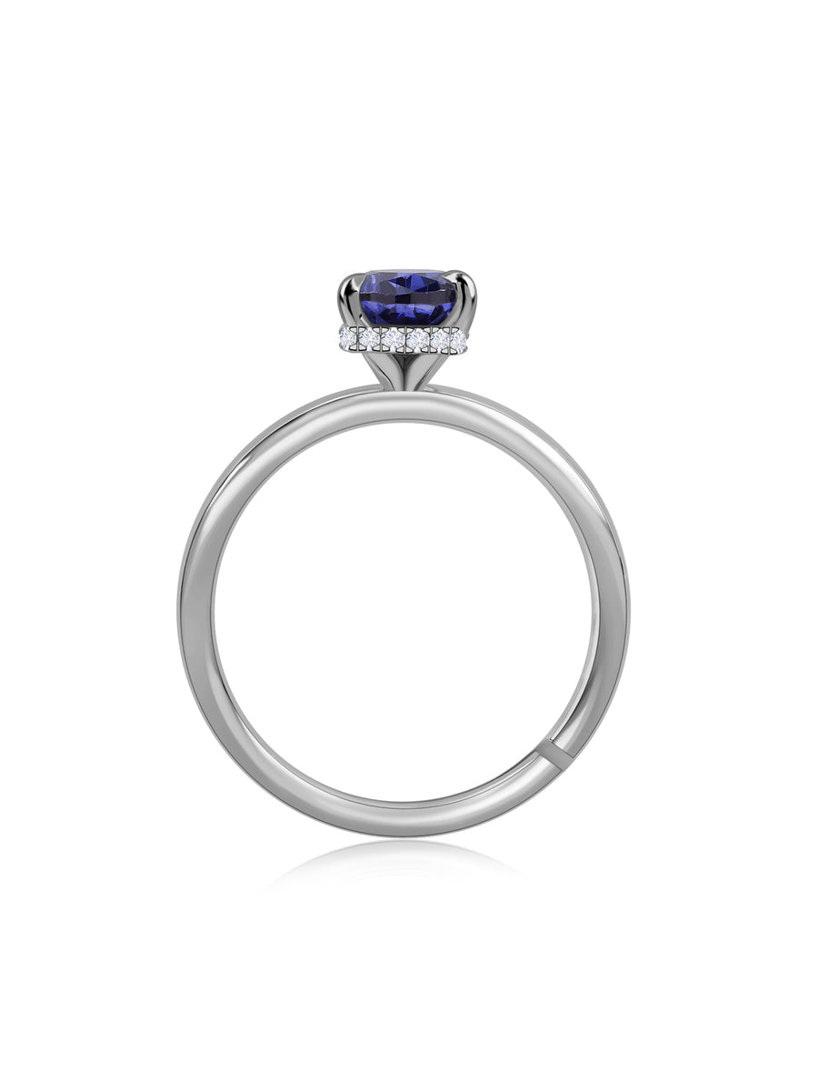 Tanzanite Teardrop Silver Elegance Ring