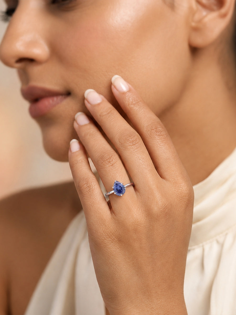 tanzanite CZ ring