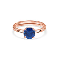 Midnight Blue Glow Rose Gold Plated Ring