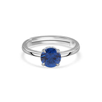 Midnight Blue Glow Silver Ring
