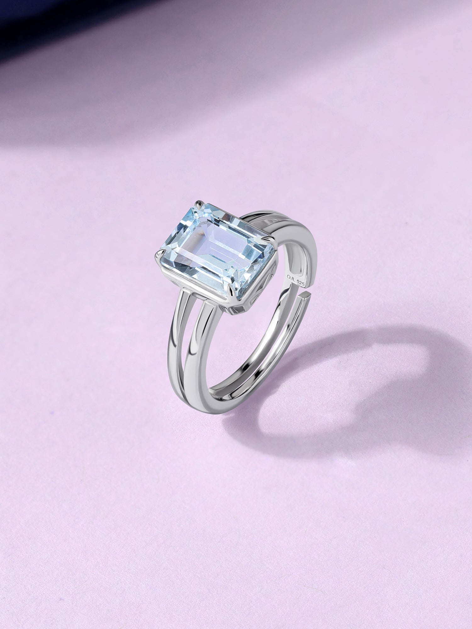 Sky Whisper Silver Blue Topaz Ring