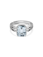 Sky Whisper Silver Blue Topaz Ring