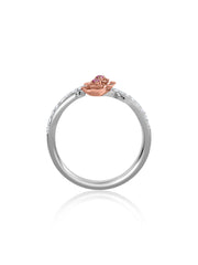 Forever Bloom Rose Silver Ring For Valentine Day
