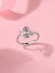 Forever Bloom Silver Ring For Valentine Day