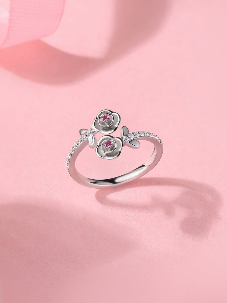 Forever Bloom Silver Ring For Valentine Day
