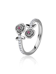 Forever Bloom Silver Ring For Valentine Day