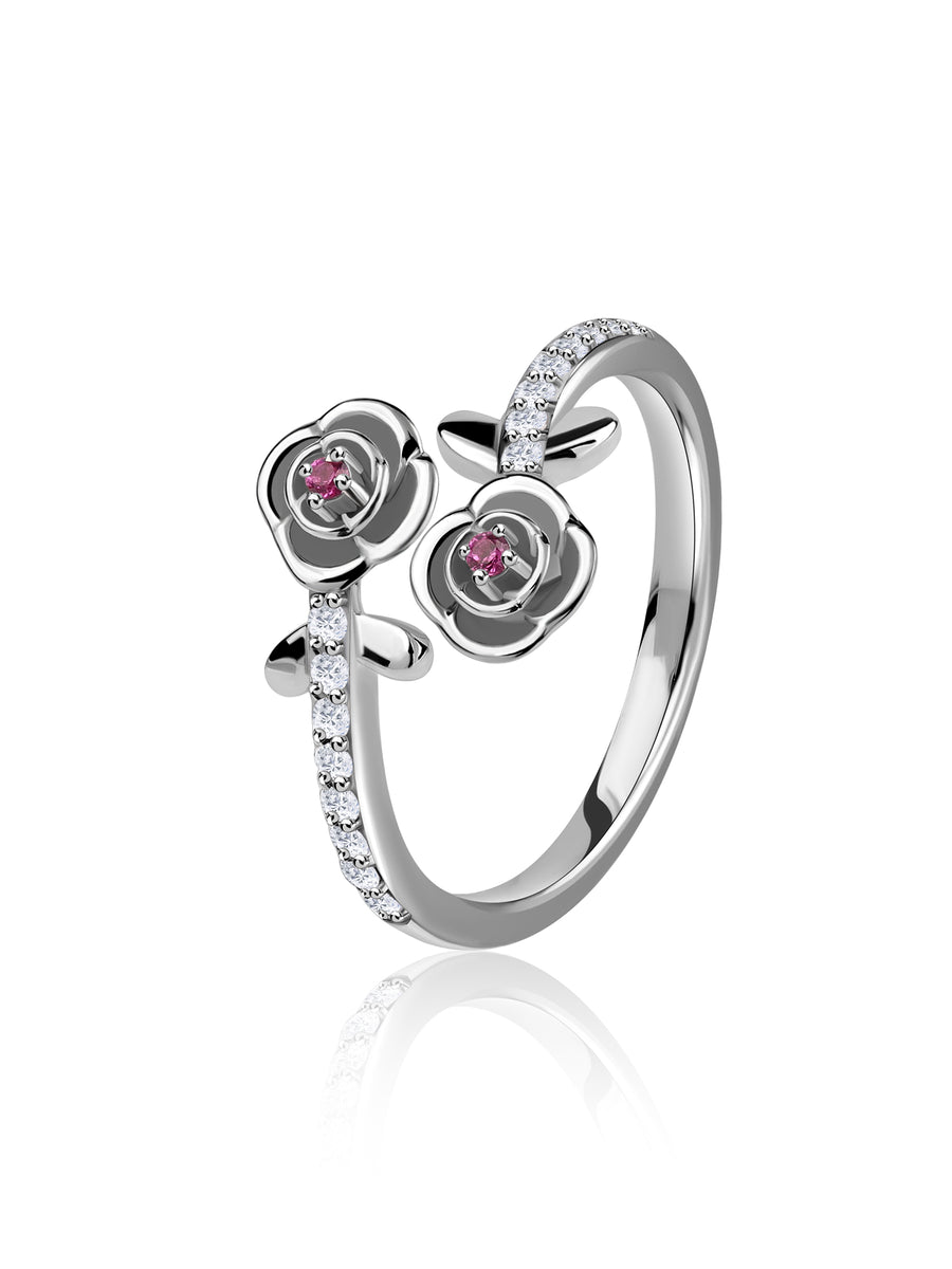 Forever Bloom Silver Ring For Valentine Day