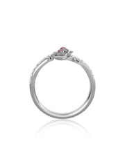 Forever Bloom Silver Ring For Valentine Day