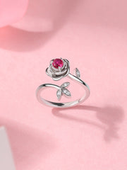 Petal Promise Silver Ring For Valentine Day