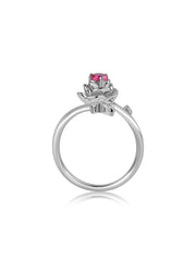Petal Promise Silver Ring For Valentine Day