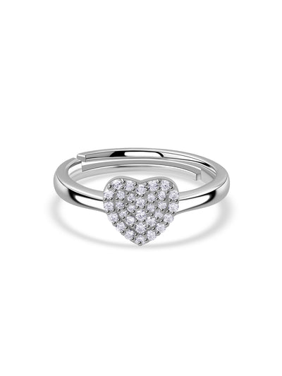 American Diamond Statement Silver Ring in 925 Sterling Silver - BIS Hallmarked