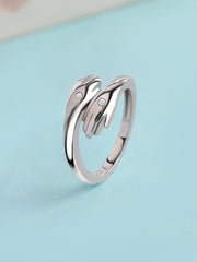 Modern Wrap Silver Adjustable Ring