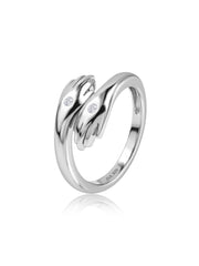 Modern Wrap Silver Adjustable Ring