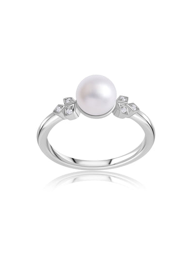 Classic Pearl Glow Silver Ring