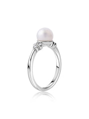 Classic Pearl Glow Silver Ring