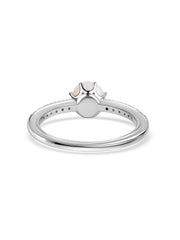 Minimal Pearl Spark Silver Ring