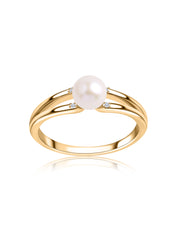 Classic Pearl Twist Silver Ring